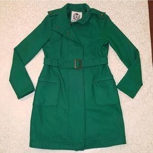 BB Dakota Green Wool Trench Coat L